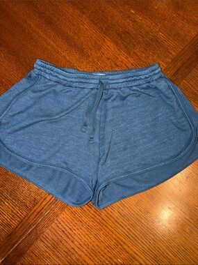 TNA Heathered Slate Blue Drawstring Athletic Shorts